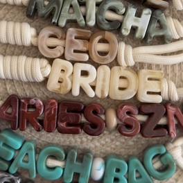 Letter bead bracelets spelling words